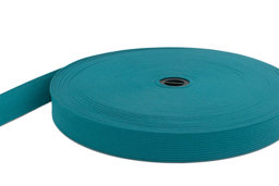Bild von 20mm breites Gummiband aus Polyester - 25m Rolle - aquamarin
