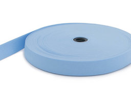 Bild von 25mm breites Gummiband aus Polyester - 25m Rolle - hellblau