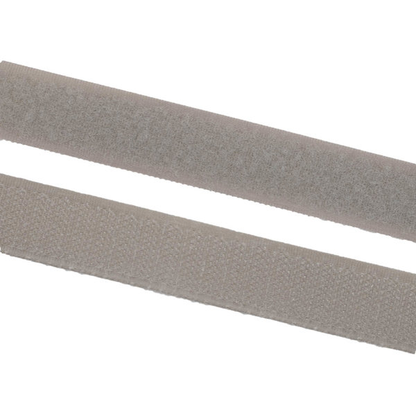 Bild von 25m Klettband (Flausch & Haken), 20mm breit, Farbe: sandgrau - zum Aufnähen