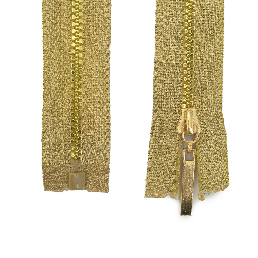 Bild von Reißverschluss teilbar - 60cm lang - Goldfarben - 1 Stück