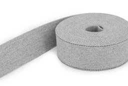 Bild von 5m Gürtelband / Taschenband - aus recyceltem Garn - 39mm breit - hellgrau