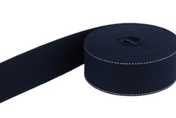 Bild von 50m Gürtelband / Taschenband - aus recyceltem Garn - 39mm breit - dunkelblau