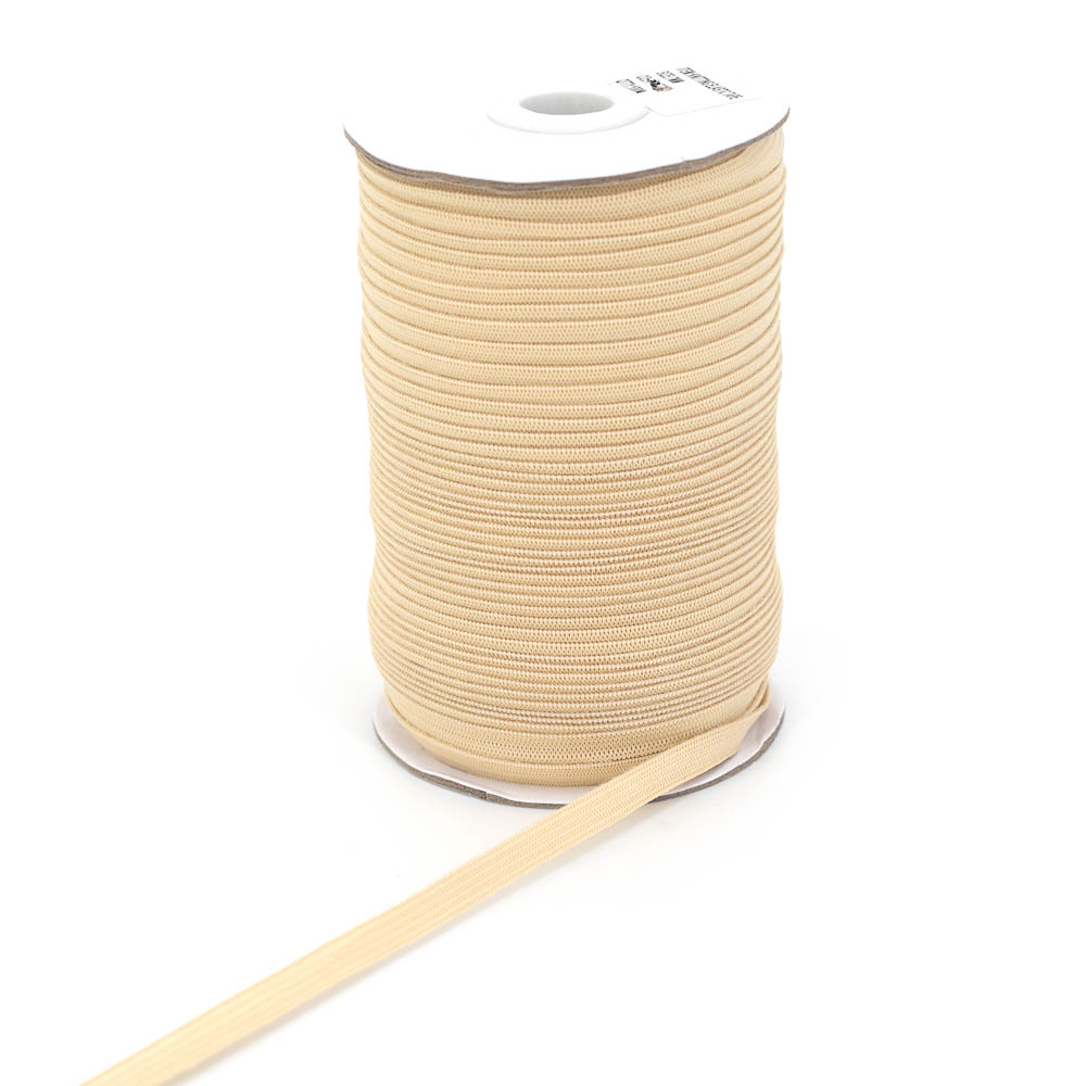 Bild von 7mm breites Gummiband aus Polyester - 100m Spule - natur