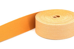Bild von 5m Gürtelband / Taschenband - Weiß /Curry schräg gestreift - 40mm breit