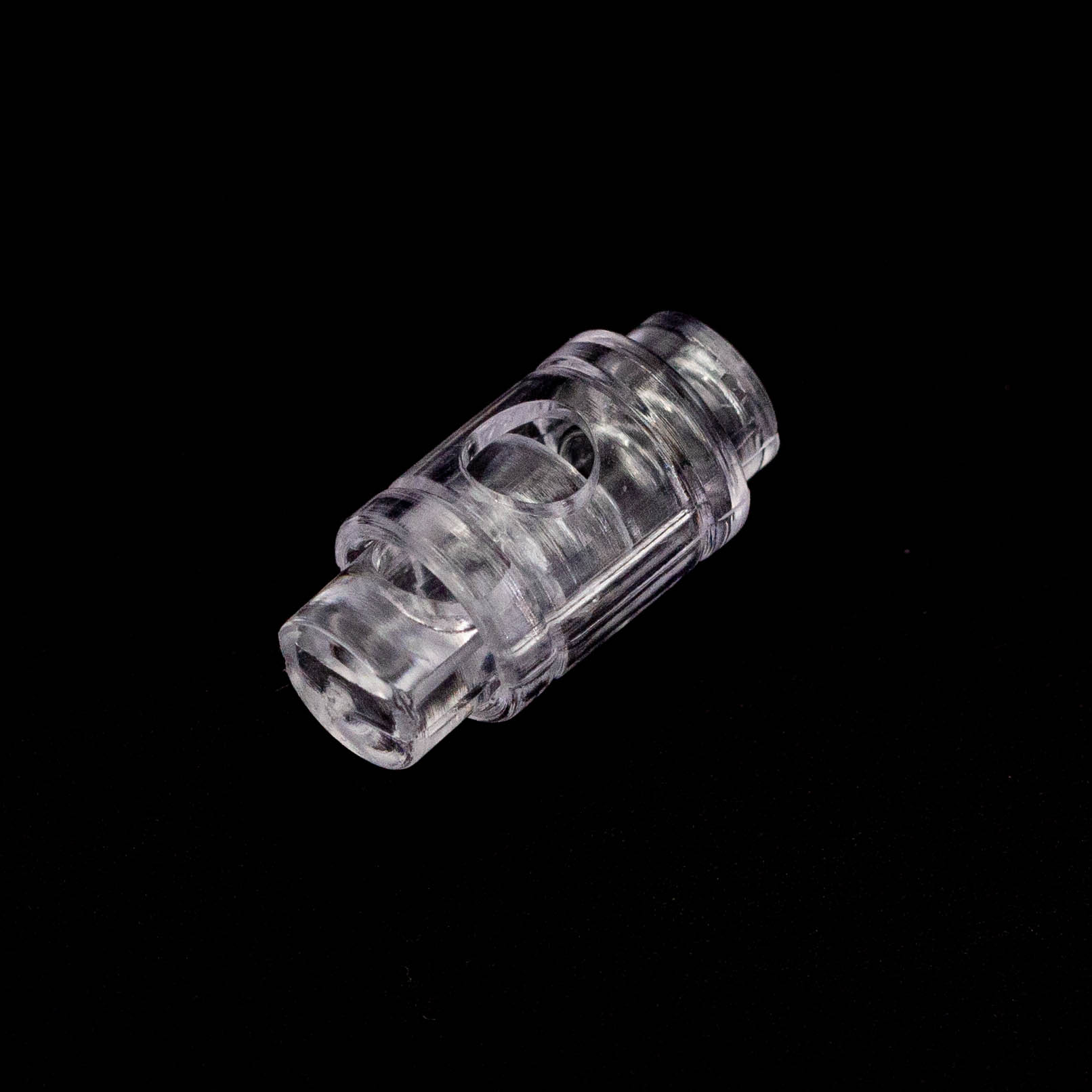 Bild von Kordelstopper - Zylinderform für 5mm Schnuere - transparent - 10 Stueck