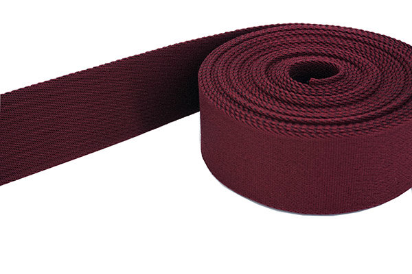Bild von 50m Gürtelband / Taschenband - Farbe: Weinrot - 40mm breit