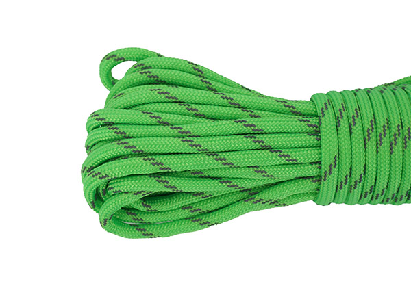 Bild von Paracord 550 Typ III - Neongrün mit Reflektor - 10 Meter