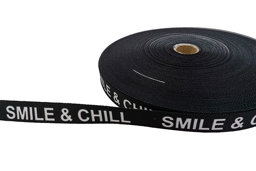 Bild von 1m bedrucktes Band - 16mm breit - smile & chill
