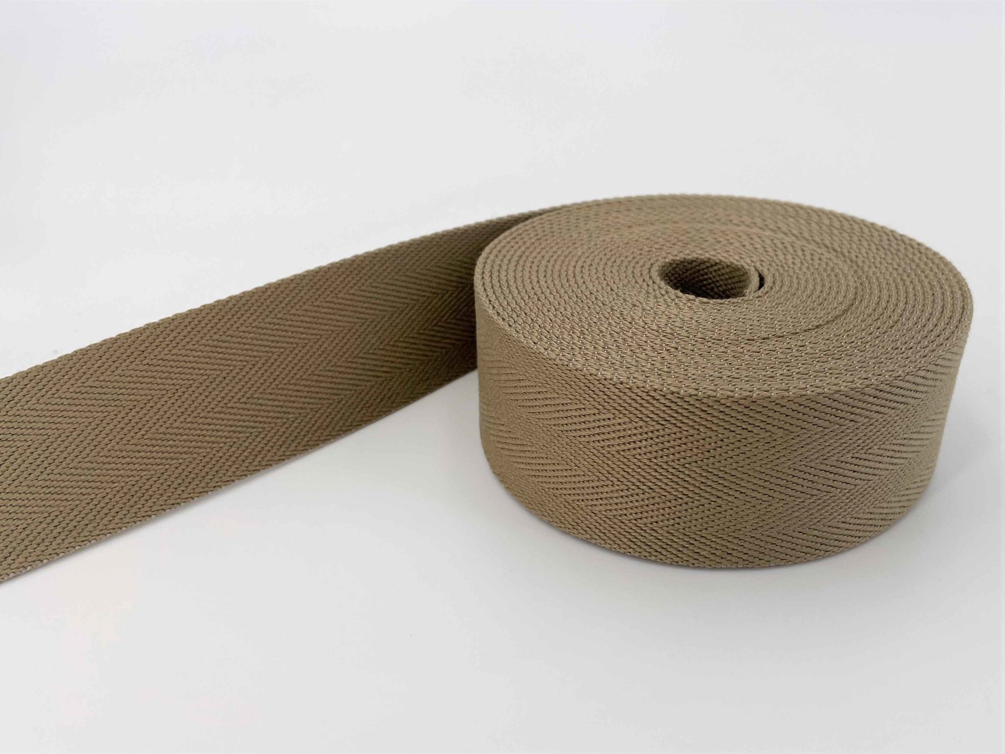 Bild von 5m Gürtelband / Taschenband - 40mm breit - Fischgrät taupe uni 885