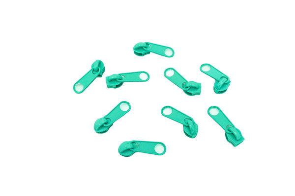 Bild von Zipper für 5mm Reißverschlüsse, Farbe: mintfarben - 10 Stück