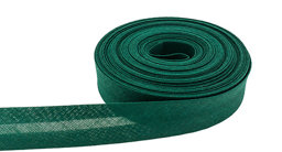 Bild von Schrägband aus Baumwolle - 20mm breit - Farbe: Dunkelgrün - 10m Rolle