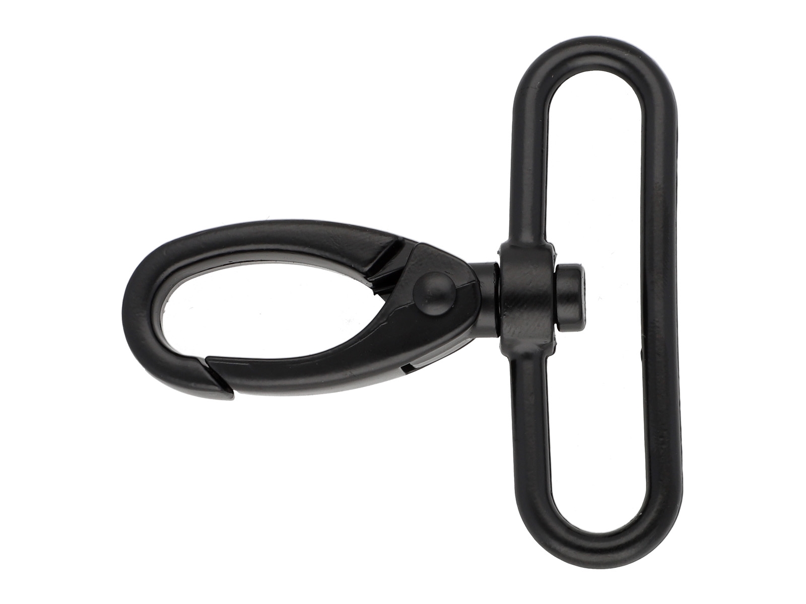 Bild von Karabiner aus Zinkdruckguss - 5,9cm lang - 50mm Durchlass - schwarz - 1 Stück