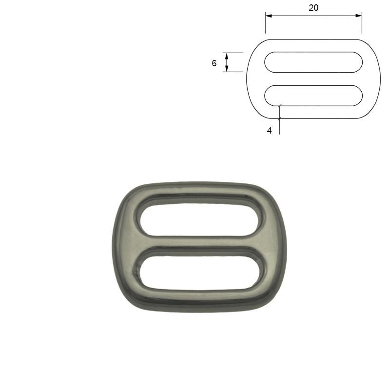 Bild von Regulator aus Zinkdruckguss - Graphit - 20mm - 6mm Durchlass - 10 Stück