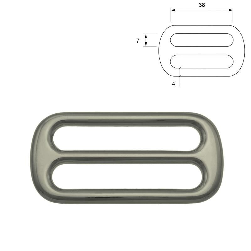 Bild von Regulator aus Zinkdruckguss - Graphit - 38mm - 6mm Durchlass - 10 Stück