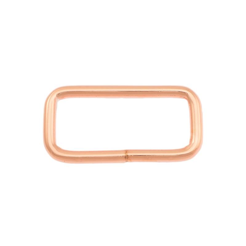 Bild von Vierkantring aus Stahl - Rosegold - 20mm x 9mm - 10 Stück