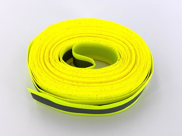 Bild von *B-Ware* 50m Reflektierendes Band / Reflektorband - 30mm breit - gelb - zum Aufnähen