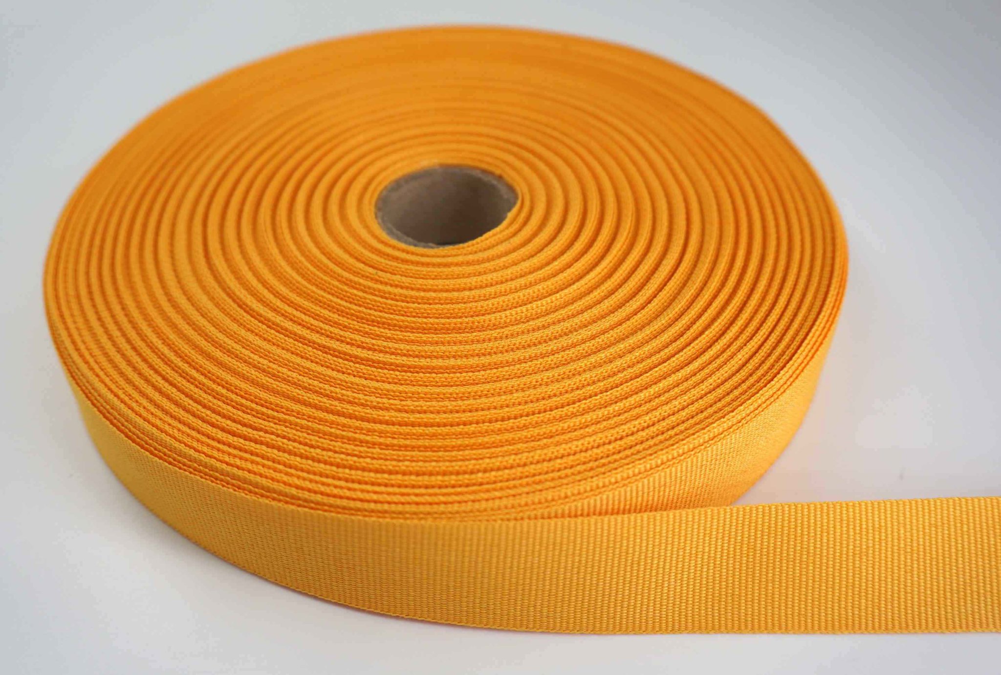 Bild von 50m Rolle Ripsband / Einfassband aus Polyester - 20mm breit - dunkelgelb