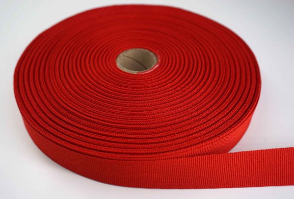 Bild von 50m Rolle Ripsband / Einfassband aus Polyester - 20mm breit - rot