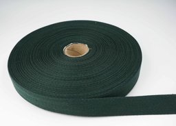 Bild von 50m Rolle Köperband aus Baumwolle - 20mm breit - dunkelgrün