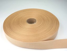 Bild von 50m Rolle Köperband aus Baumwolle - 20mm breit - beige