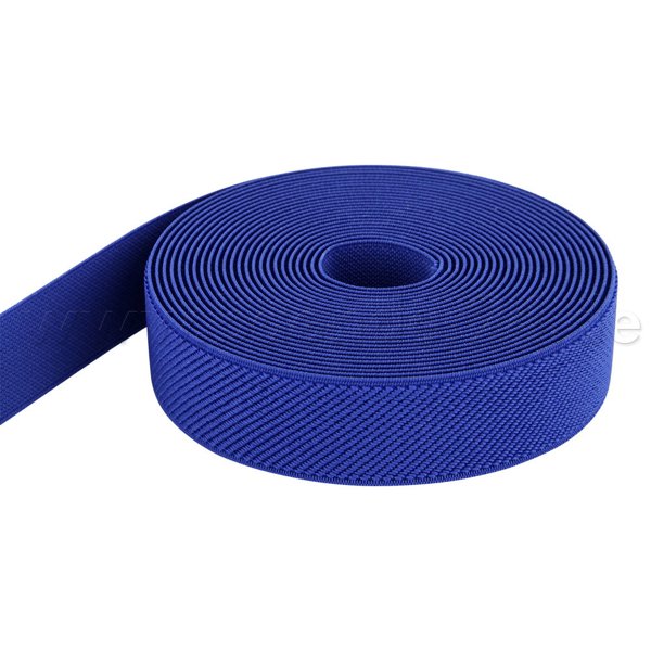 Bild von 50m  Rolle Gummiband - Farbe: königsblau - 25mm breit