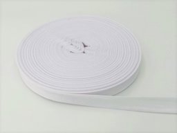 Bild von Schrägband aus Baumwolle - 20mm breit - Farbe: Weiß - 50m Rolle