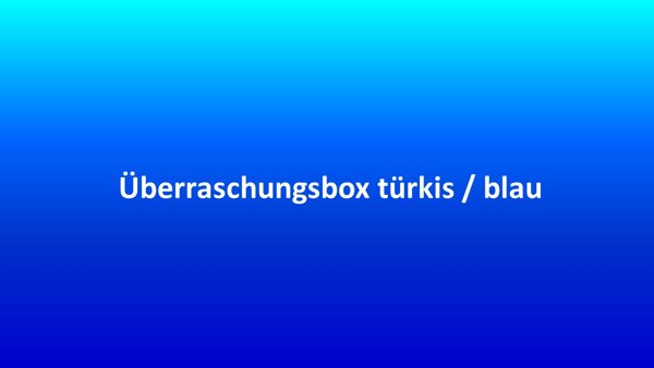 Bild von Überraschungsbox türkis / blau