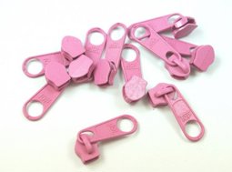 Bild von Zipper für 5mm Reißverschlüsse, Farbe: Rosa  - 10 Stück