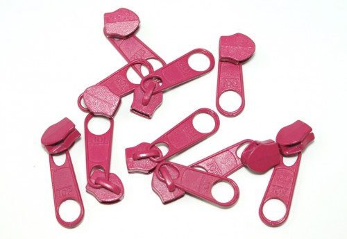 Bild von Zipper für 5mm Reißverschlüsse, Farbe: Pink - 10 Stück