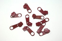 Bild von Zipper für 5mm Reißverschlüsse, Farbe: Bordeaux - 10 Stück