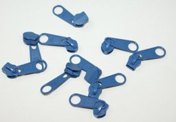 Bild von Zipper für 5mm Reißverschlüsse, Farbe: Blau Neuer Farbton - 10 Stück