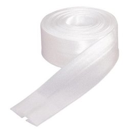 Bild von Einfassband aus Polyester, 20mm breit, Farbe: weiß - 10m Rolle