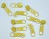 Bild von Zipper für 5mm Reißverschlüsse, Farbe: Gelb - 10 Stück