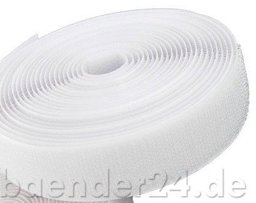 Bild von 25m Klettband, nur Hakenband, 30mm breit, Farbe: weiß - zum Aufnähen