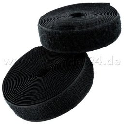Bild von 4m Klettband (Flausch & Haken) - 100mm breit - Farbe: schwarz - zum Aufnähen