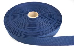 Bild von 50m Rolle Ripsband / Einfassband aus Polyester - 20mm breit - dunkelblau