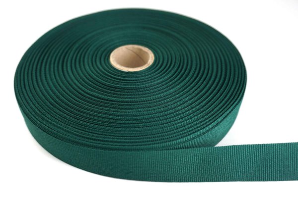 Bild von 50m Rolle Ripsband / Einfassband aus Polyester - 20mm breit - dunkelgrün