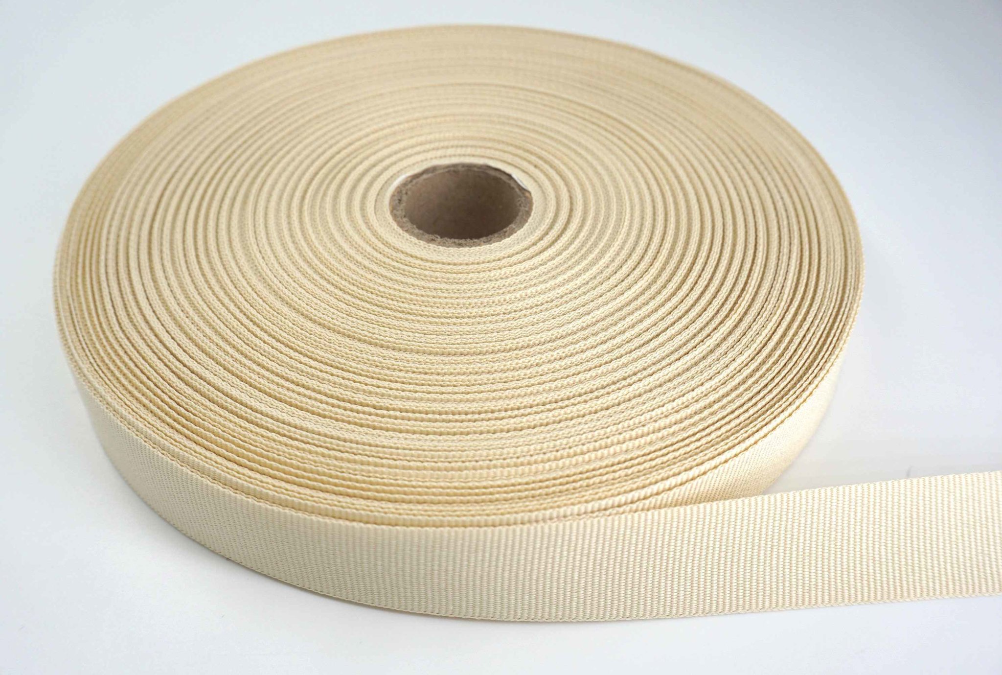 Bild von 50m Rolle Ripsband / Einfassband aus Polyester - 20mm breit - creme