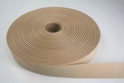 Bild von 50m Rolle Ripsband / Einfassband aus Polyester - 20mm breit - beige