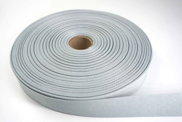 Bild von 50m Rolle Ripsband / Einfassband aus Polyester - 20mm breit - hellgrau
