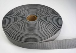 Bild von 50m Rolle Ripsband / Einfassband aus Polyester - 20mm breit - grau