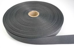 Bild von 50m Rolle Ripsband / Einfassband aus Polyester - 20mm breit - dunkelgrau