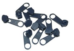 Bild von Zipper fuer 3mm Reißverschluesse, Farbe: dunkelblau - 10 Stueck