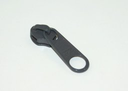 Bild von Zipper für 5mm Reißverschlüsse, Farbe: dunkelgrau - 10 Stück