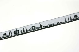 Bild von 1m SKYLINE Webband - 16mm breit - NEW YORK schwarz/weiß