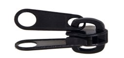 Bild von Zipper für 10mm Reißverschlüsse - beidseitig bedienbar - Schwarz, 10 Stück