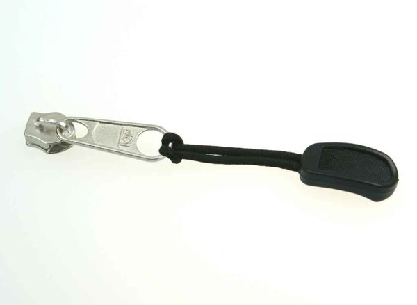 Bild von Reißverschluss-Anhänger / Zipper-Band - schmale Variante - schwarz - 10 Stück