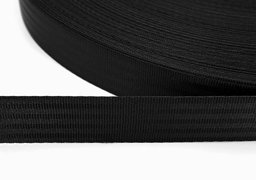 Bild von 150m Sicherheitsgurtband schwarz aus Polyester, 35mm breit - bis 1,3t belastbar