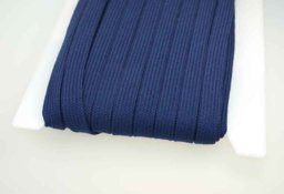Bild von 3m Flachkordel aus Baumwolle - 15mm breit - Farbe: dunkelblau
