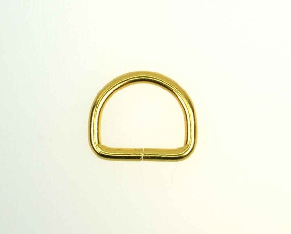 Bild von 30mm D-Ring ungeschweißt aus Stahl, messingfarben - 1 Stück *ABVERKAUF*